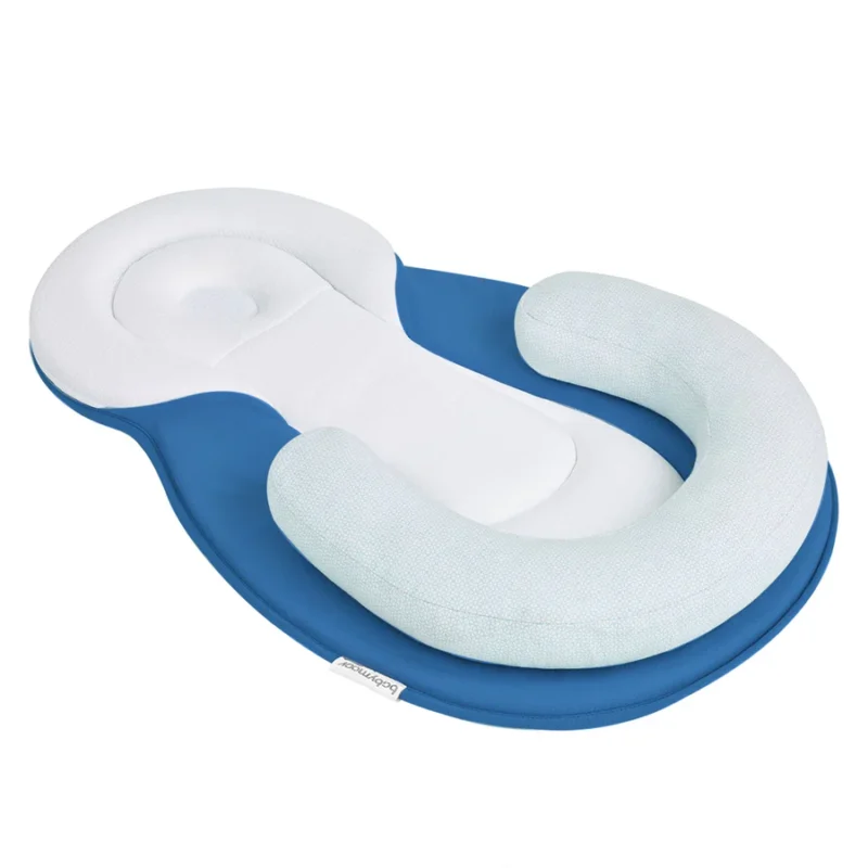 DreamHaven Baby Lounger – Cloud Blue with Head Support