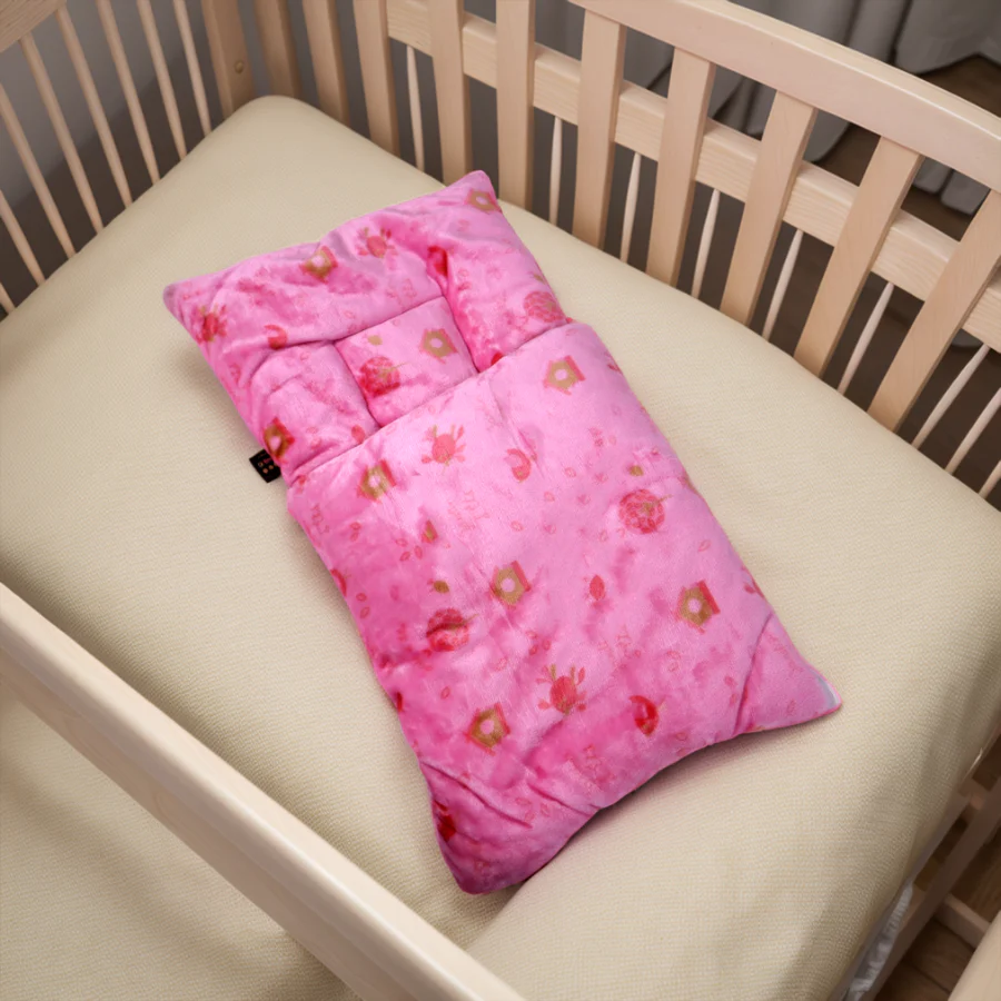 BlossomSnuggle Mink Baby Carrier Nest – Delicate Pink