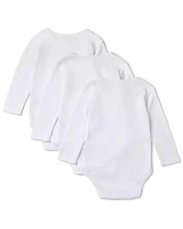 PureBundle 3-Pack Romper Set – Cloud White