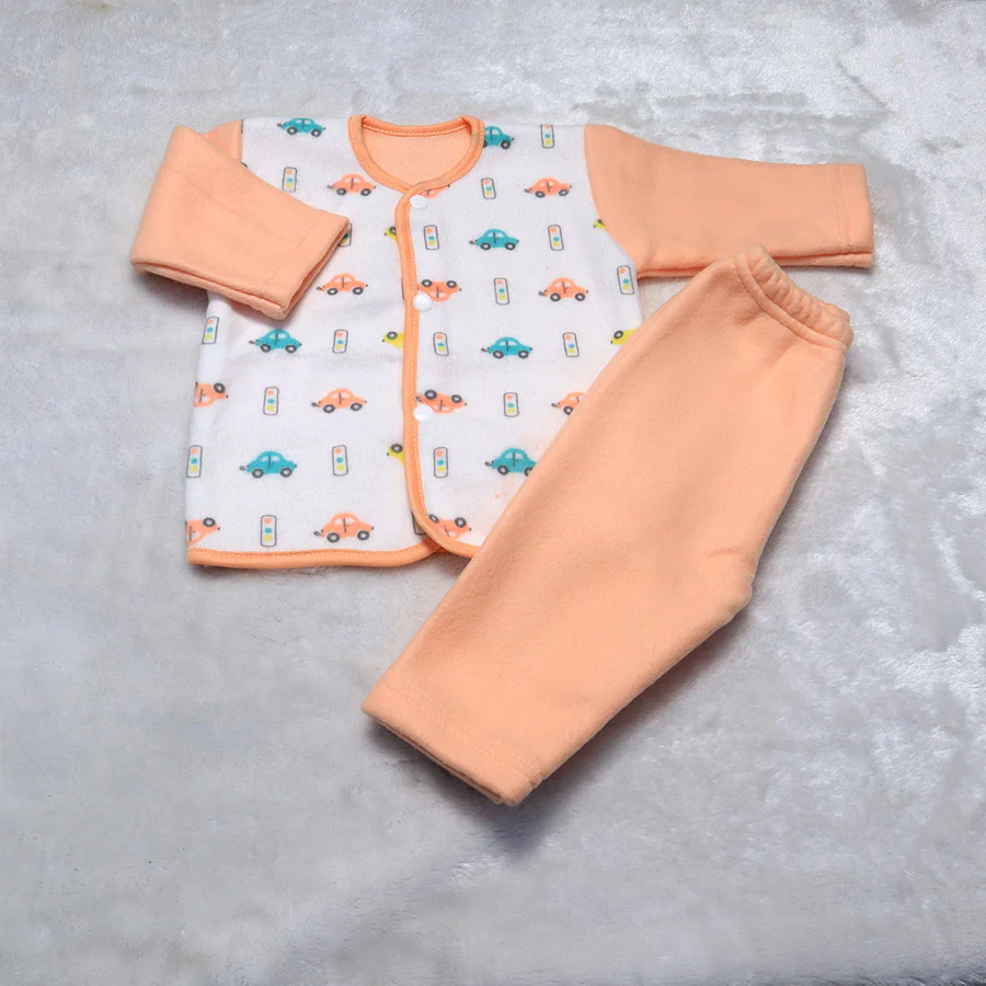 PeachBlossom 2-Piece Baby Set – Soft Print Rompers